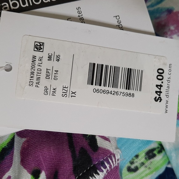 NWT WESTBOUND WOMAN PURPLE/BLUE FLORAL BLOUSE SZ 1X. - Picture 6 of 14